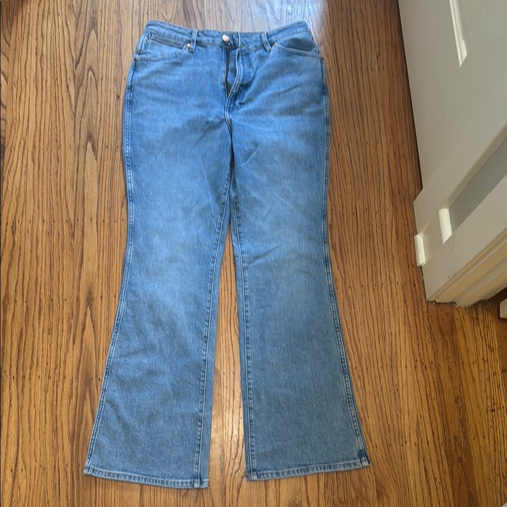 Wrangler Blue Flare Wide Leg Jeans